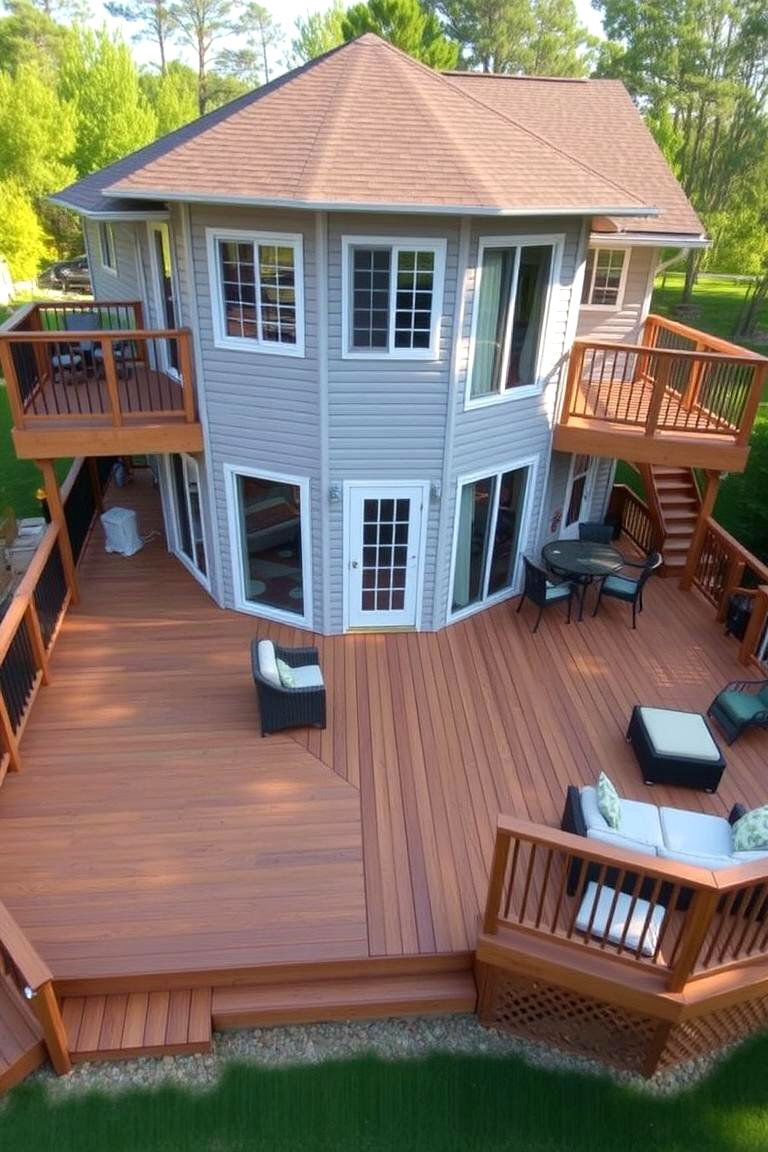 Wrap Around Deck - 24 Wood Deck Ideas
