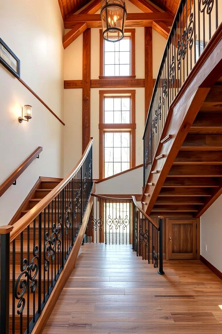 Wrought Iron Accents - 24 Rustic Barndominium Interior Design Ideas