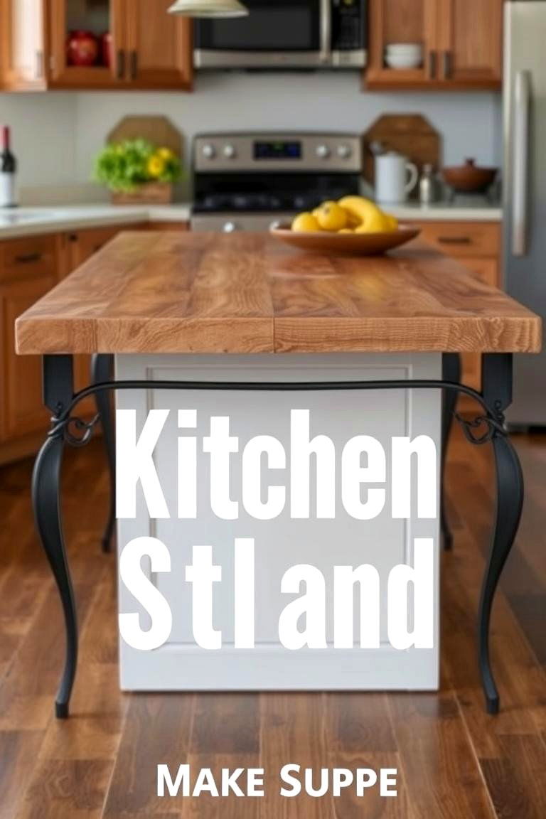 Wrought Iron Accents - 24 Rustic Kitchen Island Ideas