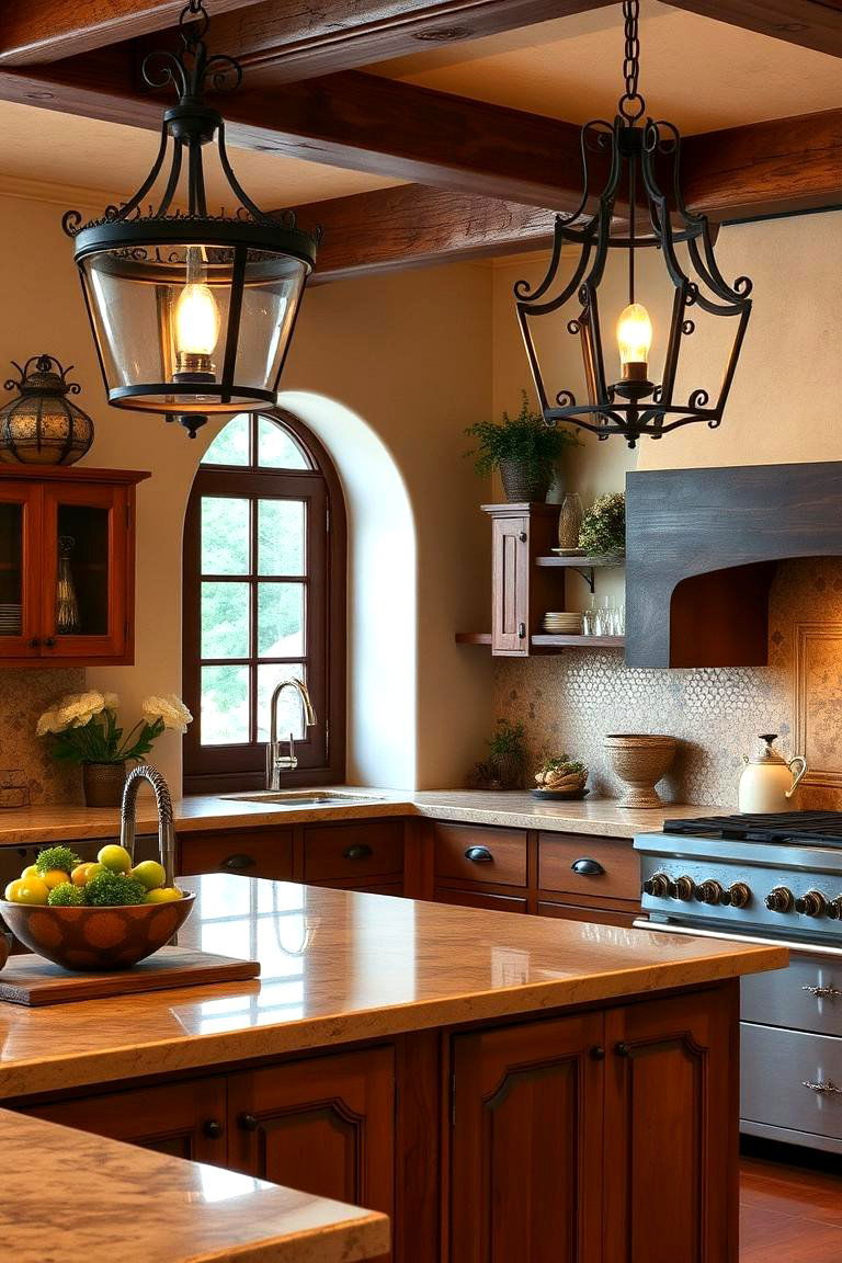 Wrought Iron Accents - 24 Spanish Style Kitchen Ideas