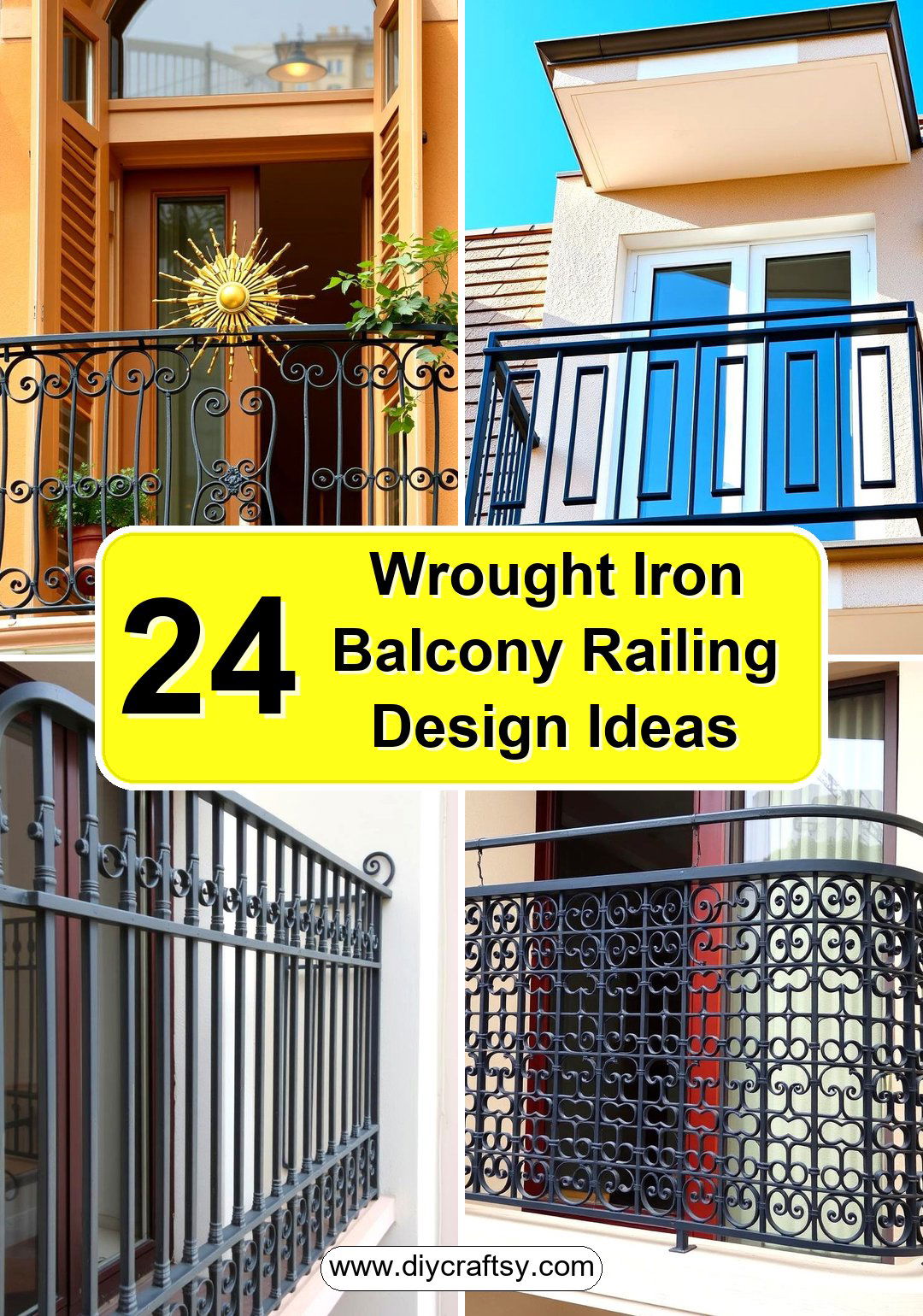 Wrought Iron Balcony Railing Design Ideas