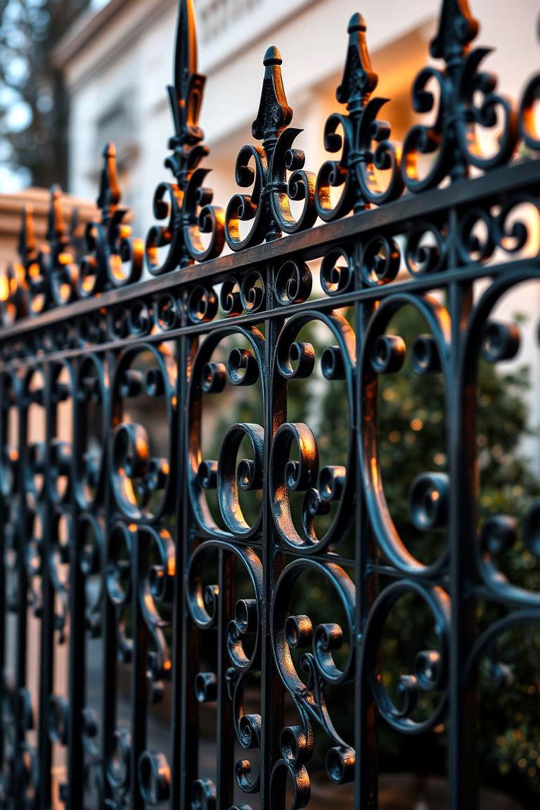Wrought Iron Fence - 24 Types of Fences
