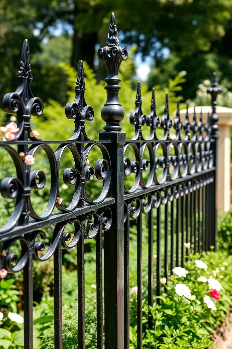 Wrought Iron Fence - 24 Vegetable Garden Fence Ideas