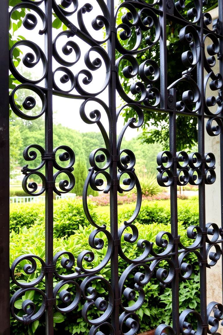 Wrought Iron Fence - 24 Backyard Fence Ideas