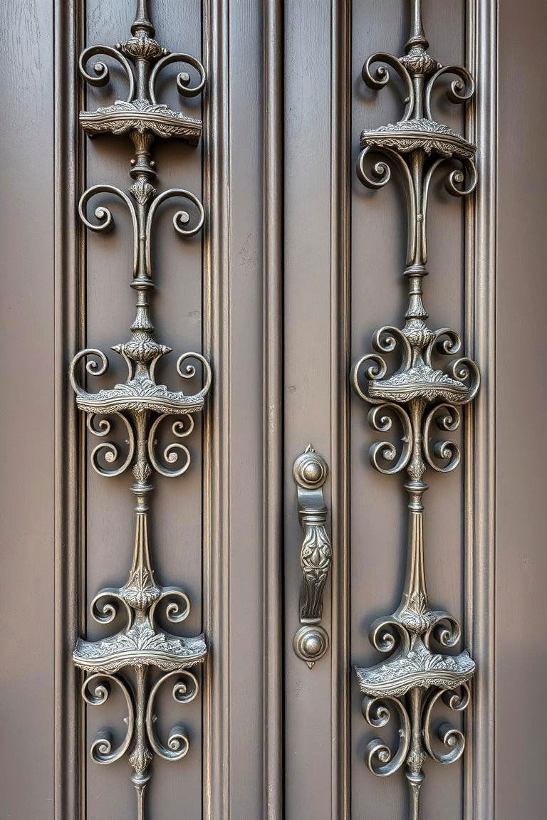 Wrought Iron Fixtures - 24 Mediterranean Front Door Ideas
