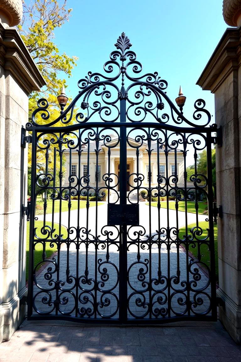 Wrought Iron Gates - 24 Front Door Gate Ideas