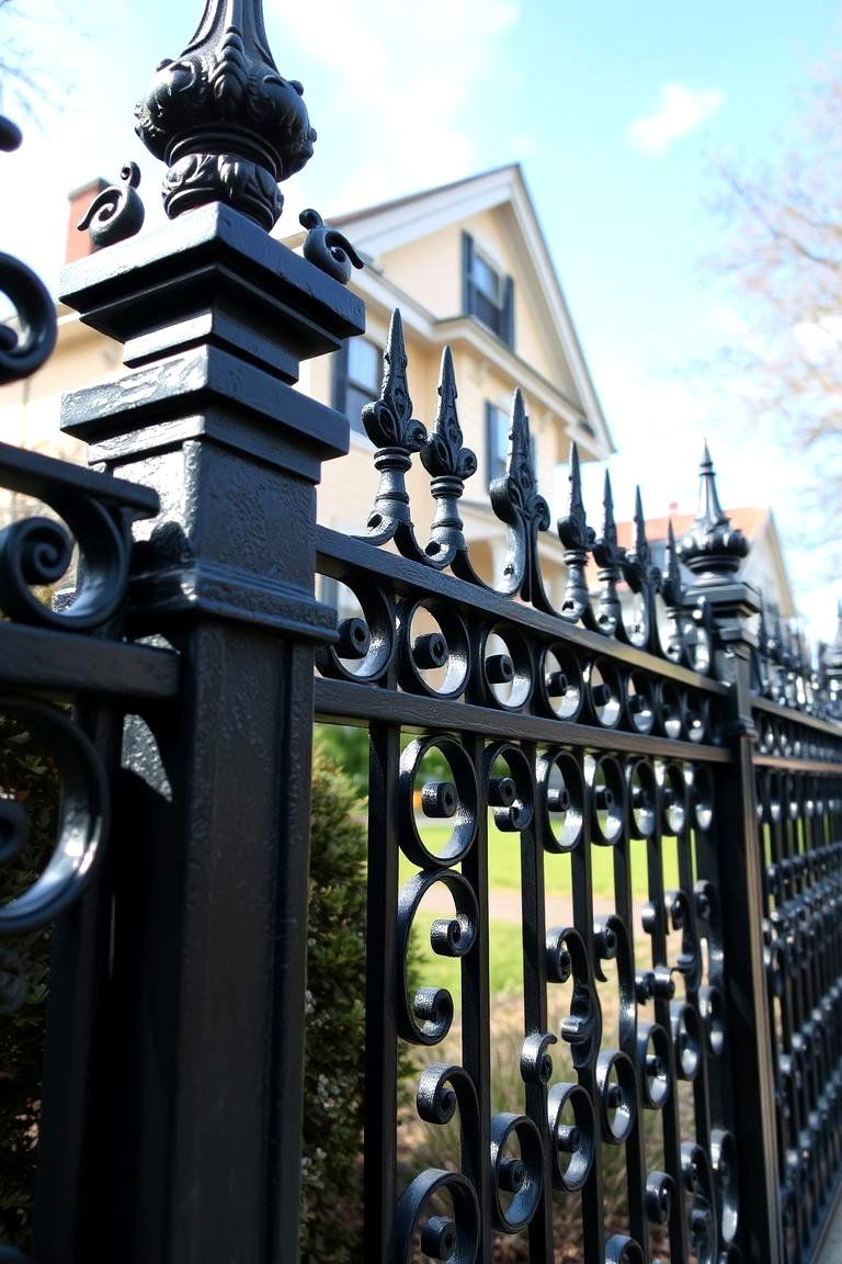 Wrought Iron Intricacy - 24 Decorative Fence Ideas