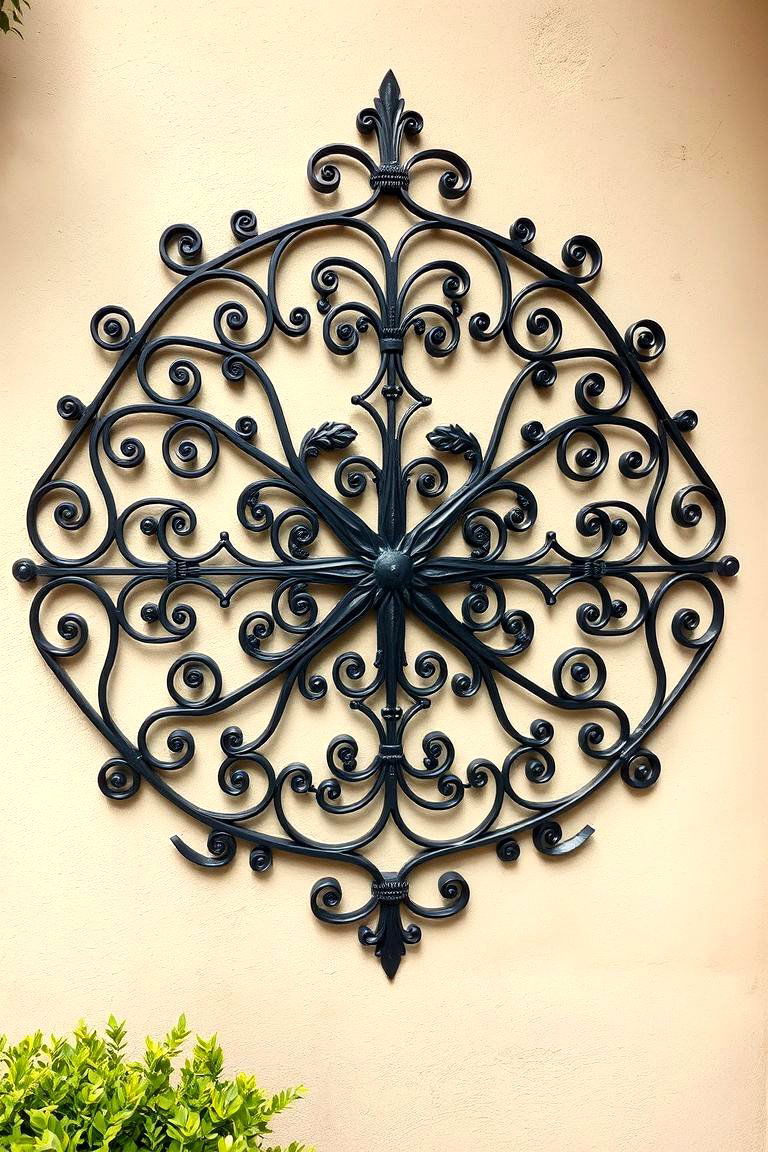 Wrought Iron Ornamental Designs - 24 Outdoor Wall Decor Ideas
