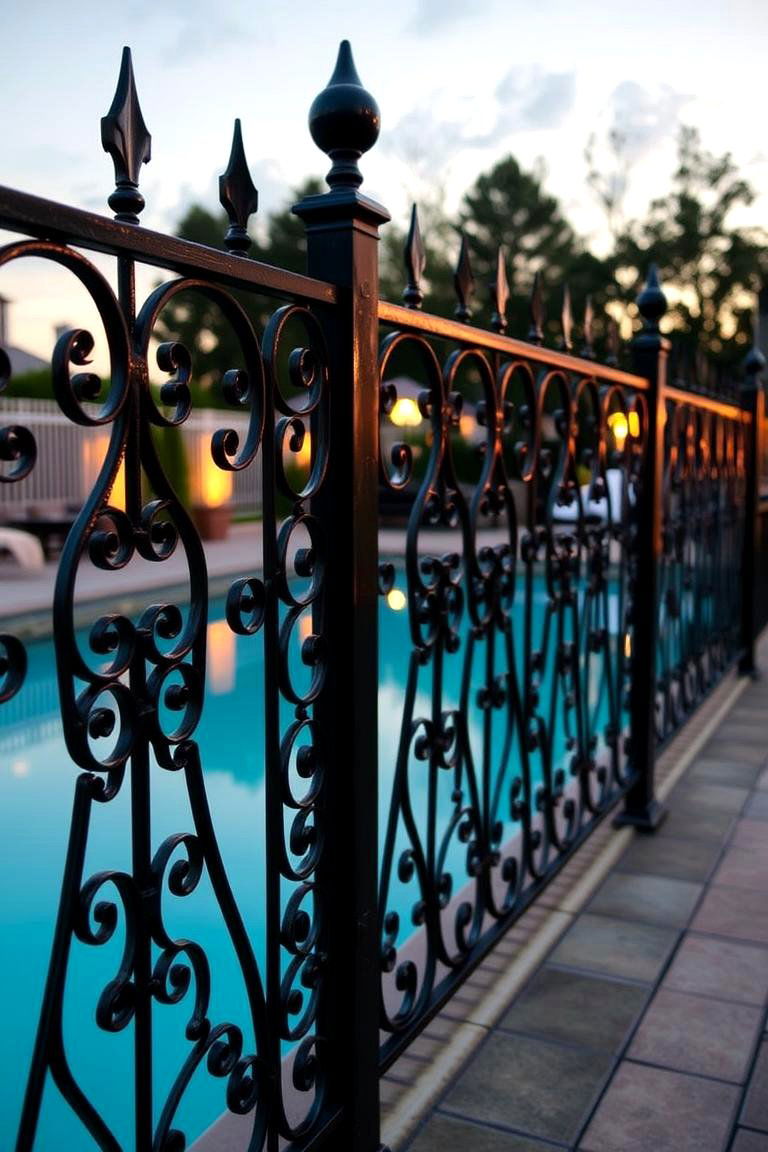 Wrought Iron Pool Fence - 24 Pool Fence Ideas