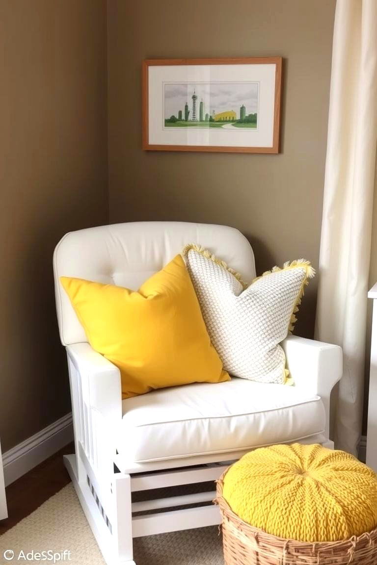 Yellow Accent Pillows - 24 Yellow Nursery Ideas
