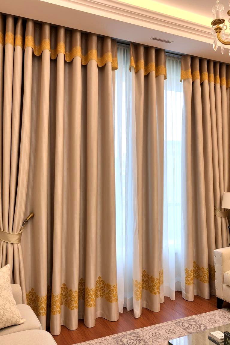 Yellow Accents on Window Treatments - 24 Yellow Living Room Ideas