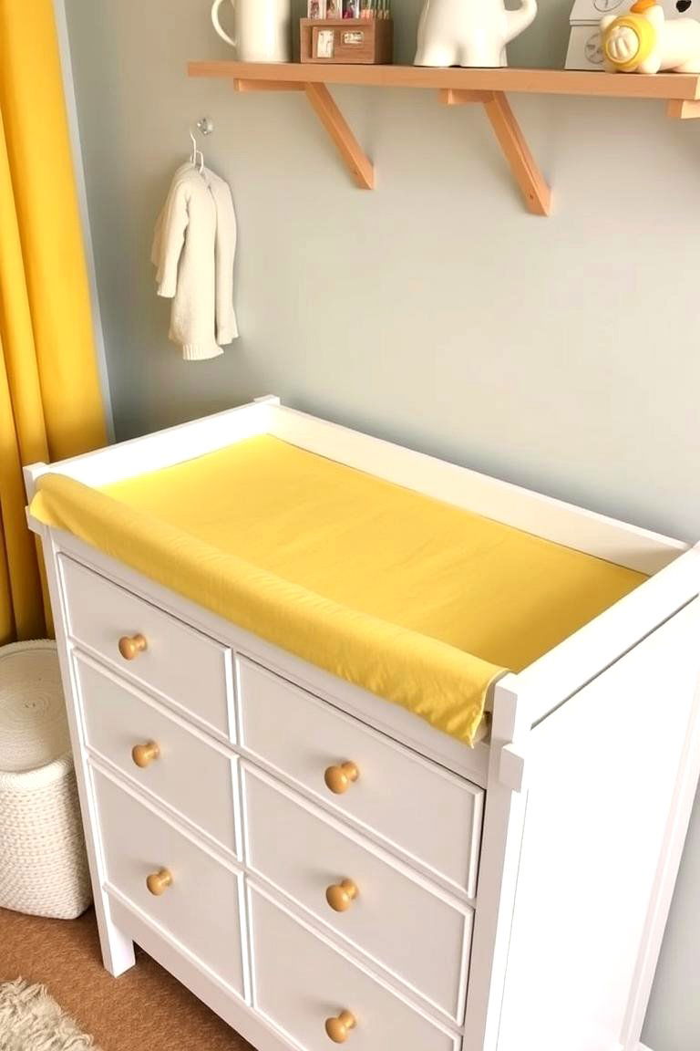 Yellow Changing Pad Cover - 24 Yellow Nursery Ideas