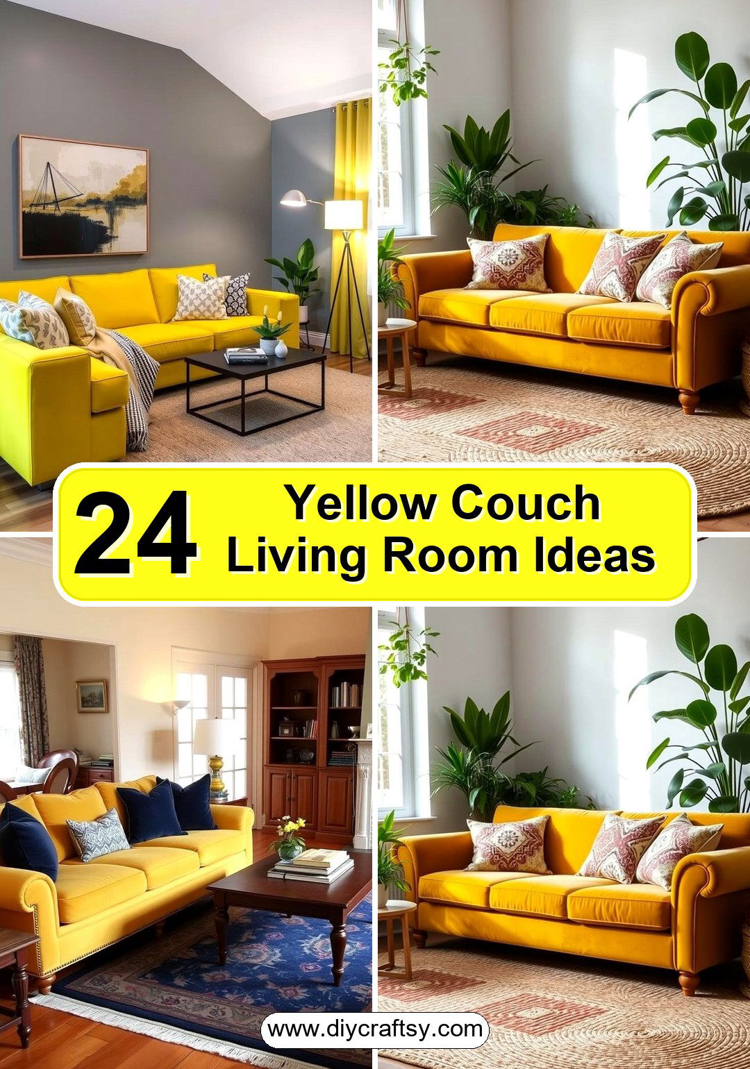 Yellow Couch Living Room Ideas