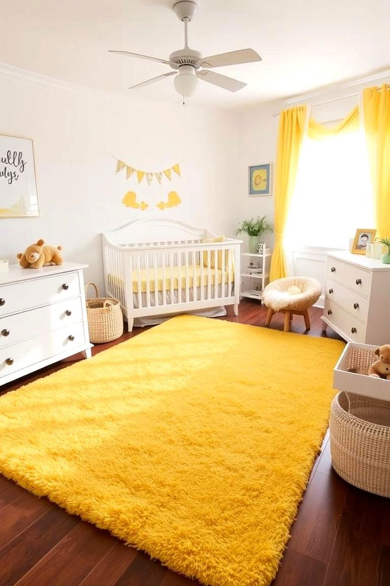 Yellow Nursery Rug - 24 Yellow Nursery Ideas