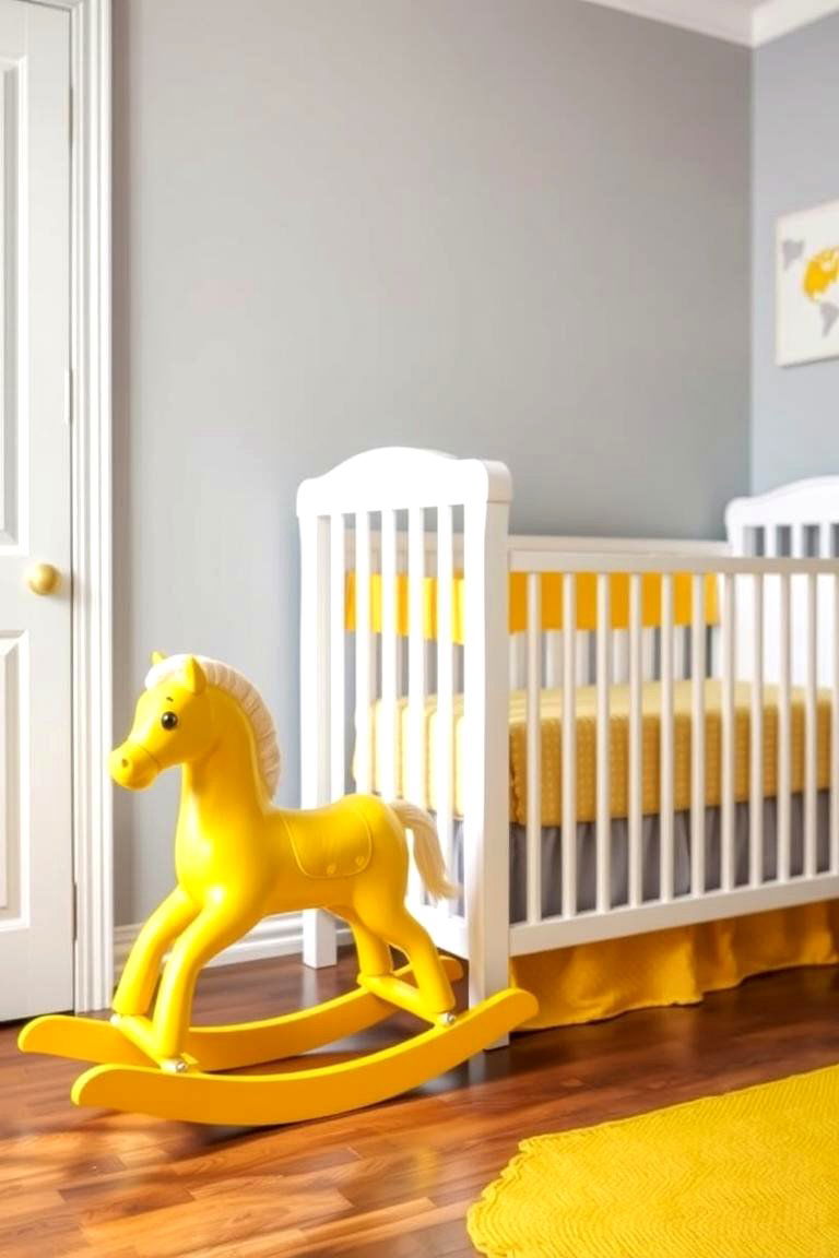 Yellow Rocking Horse - 24 Yellow Nursery Ideas