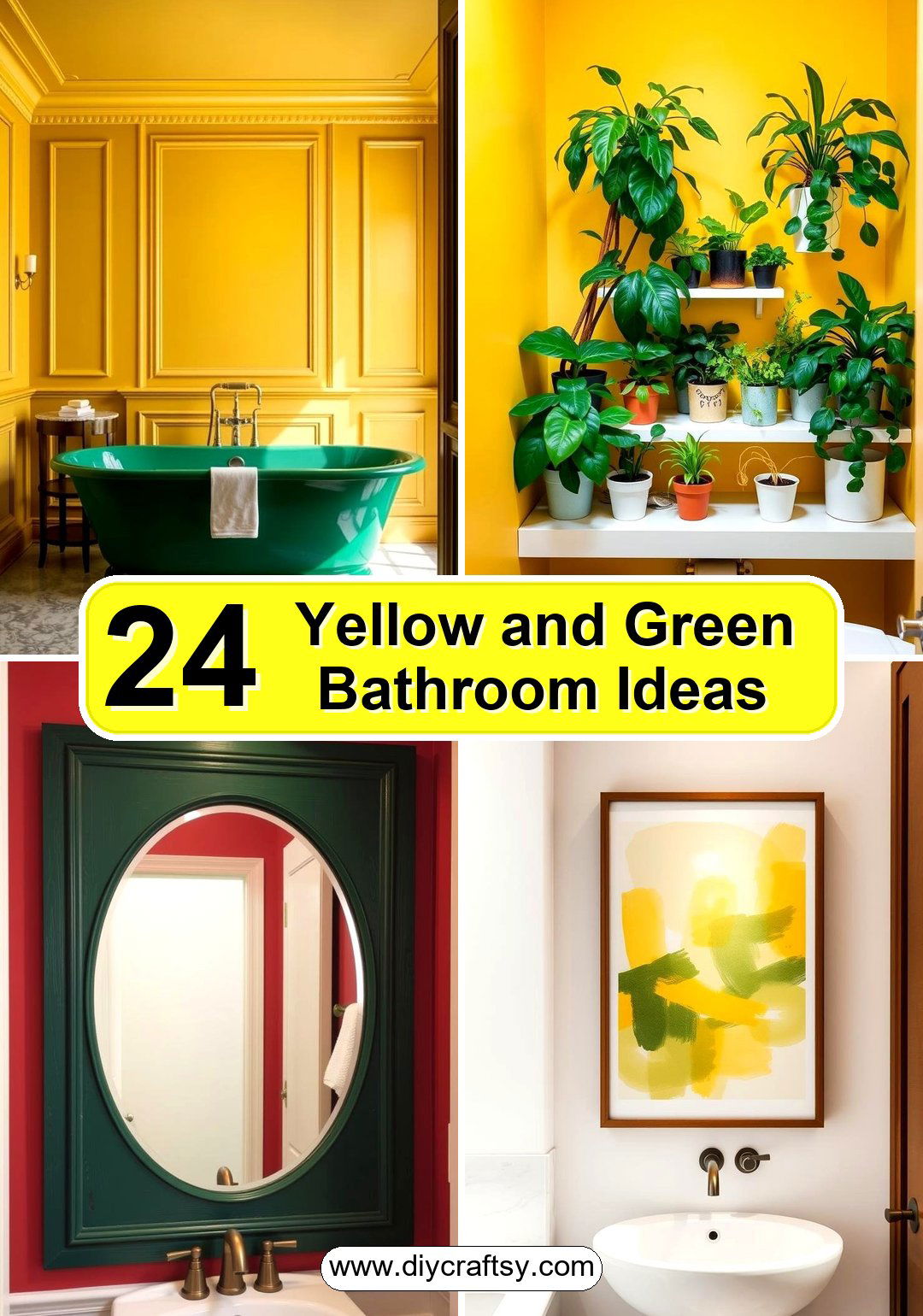 Yellow and Green Bathroom Ideas