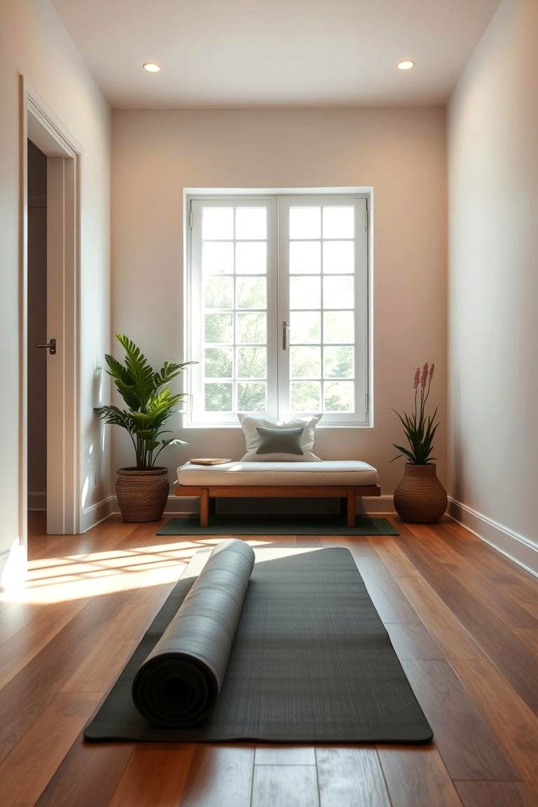 Yoga Mat - 24 Small Home Gym Ideas