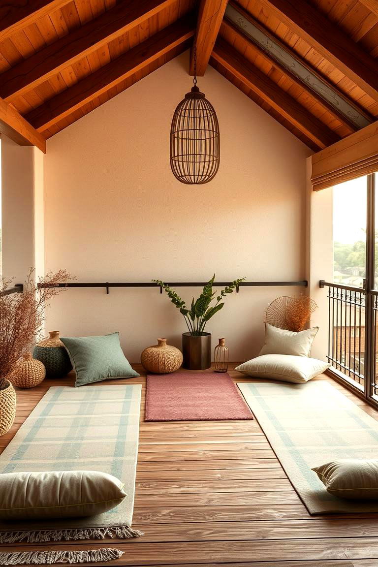 Yoga and Meditation Nook - 24 Loft Balcony Ideas