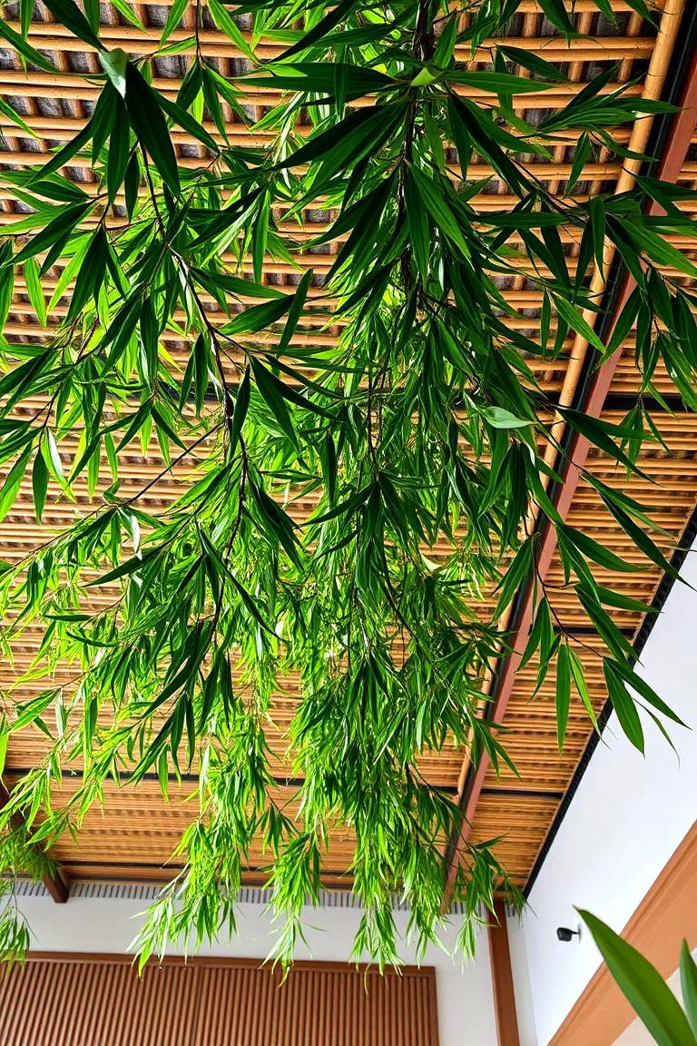 Zen Bamboo Green Ceiling - 24 Green Ceiling Ideas