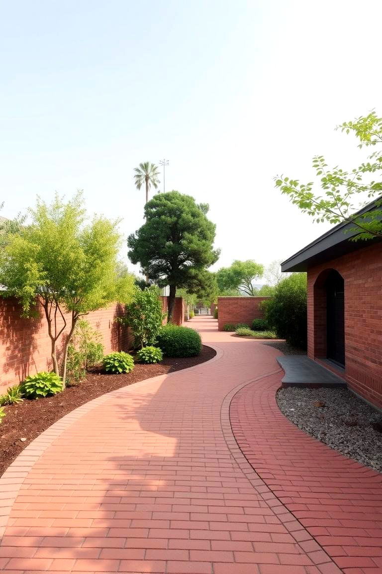 Zen Brick Pathway Retreat - 24 Brick Landscaping Ideas