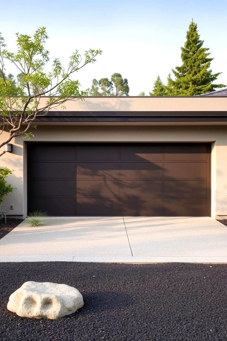 Zen Garden Inspired Garage Door Designs - 24 Green Garage Door Ideas