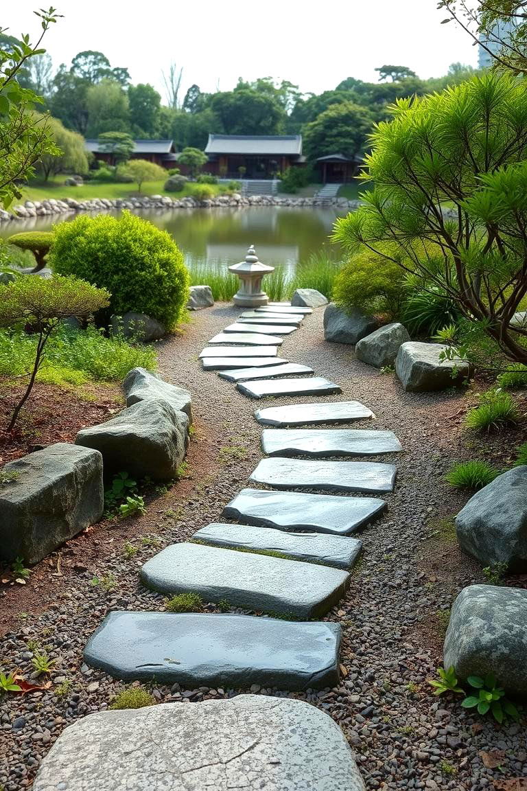Zen Garden Path - 24 Curved Walkway Ideas