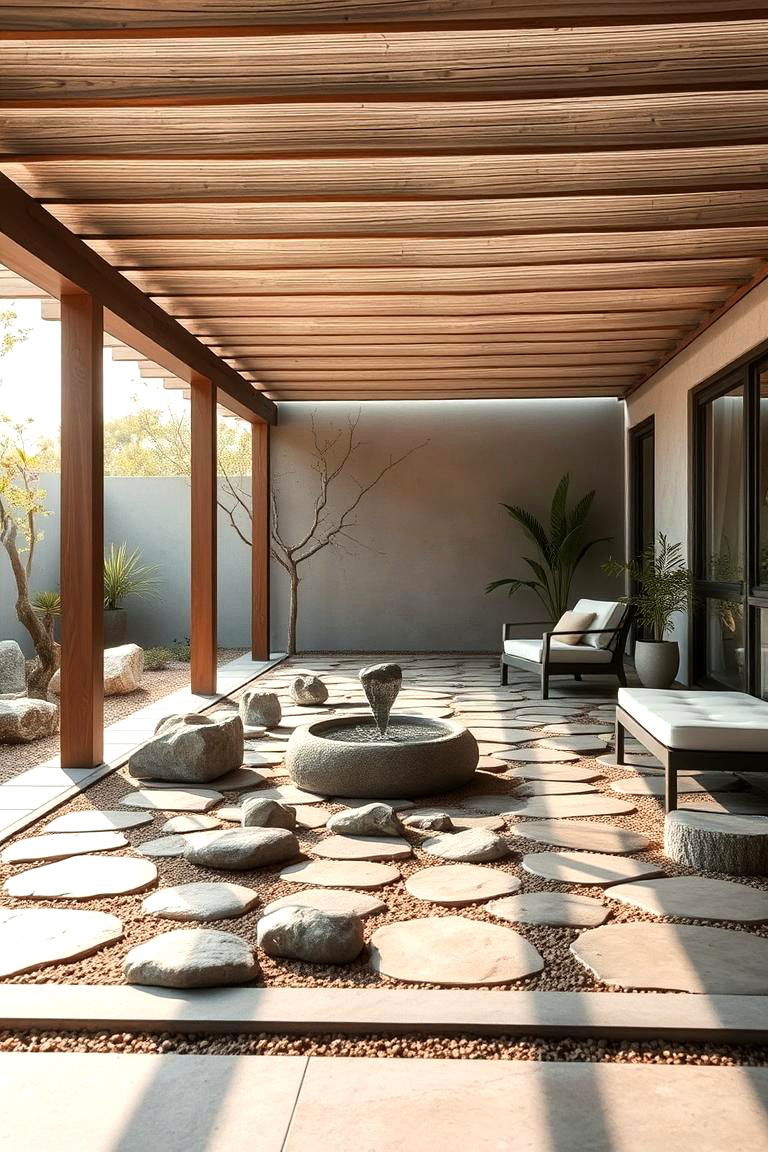Zen Garden Patio - 24 Covered Patio Ideas