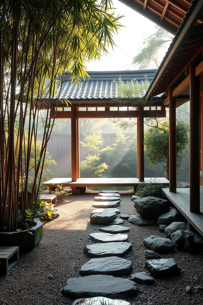 Zen Garden Pavilion - 24 Outdoor Pavilion Ideas