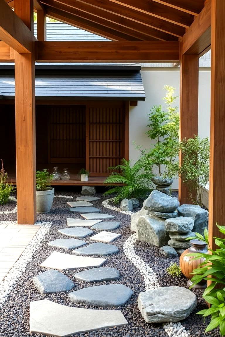 Zen Garden Porch - 24 Modern Front Porch Ideas
