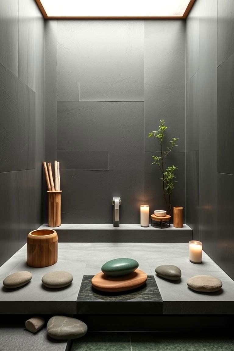 Zen Garden Touch - 24 Natural Bathroom Ideas