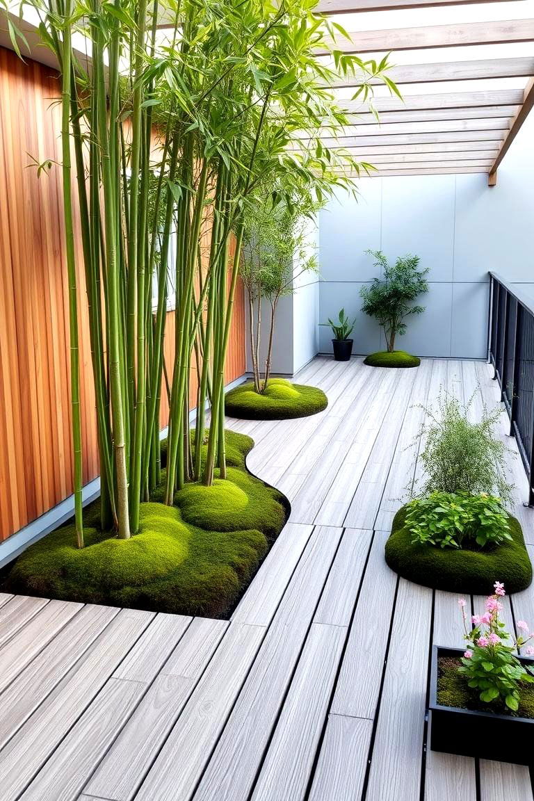 Zen Garden Touch - 24 Deck Decorating Ideas With Plant