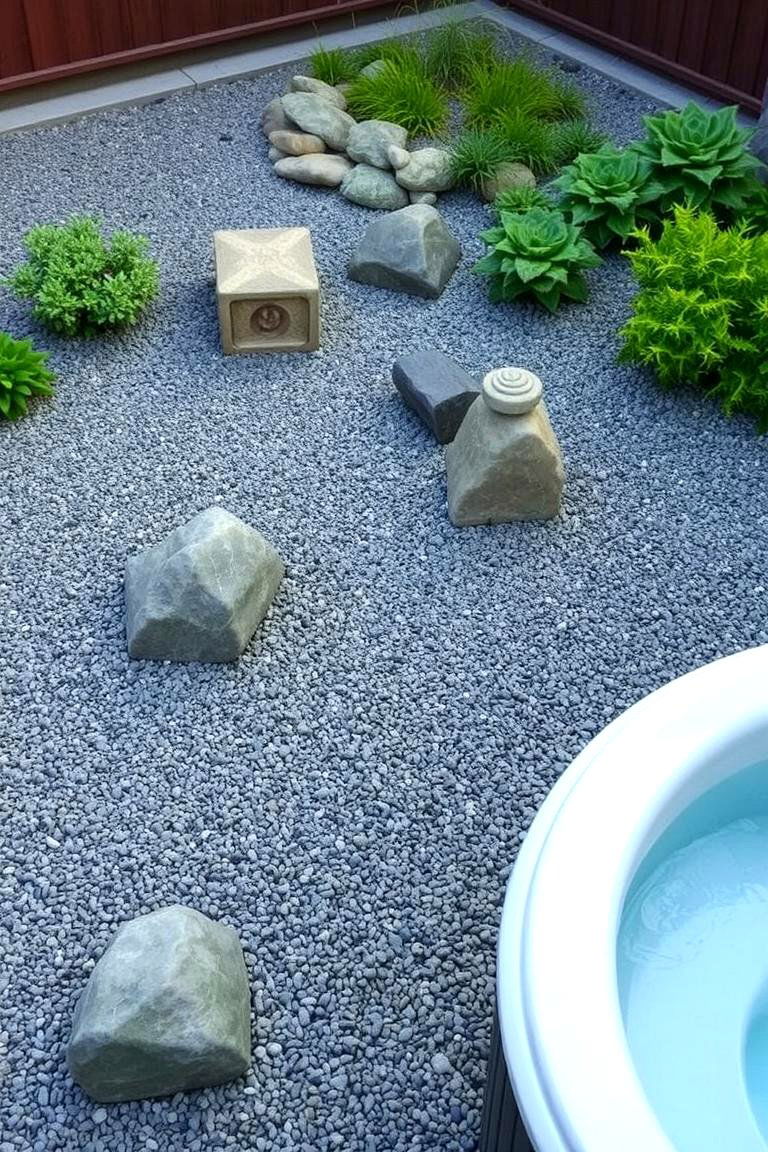 Zen Garden Tranquility - 24 Hot Tub Landscaping Ideas