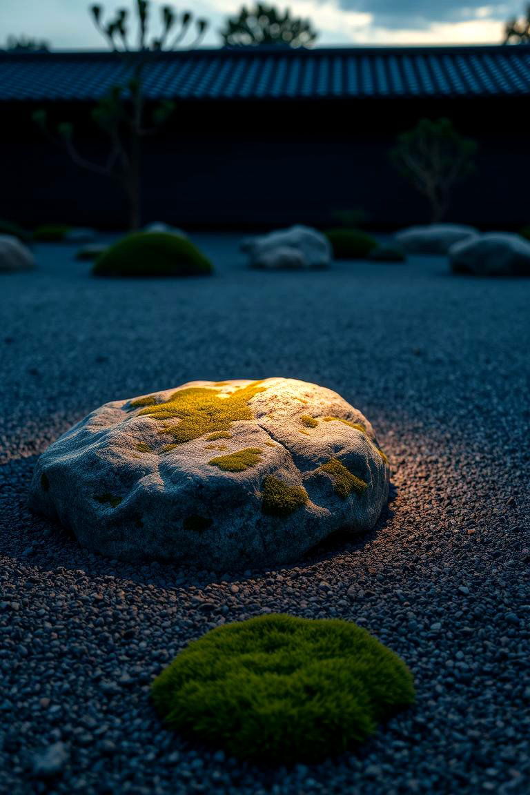 Zen Garden with Subtle Lighting - 24 Zen Garden Ideas