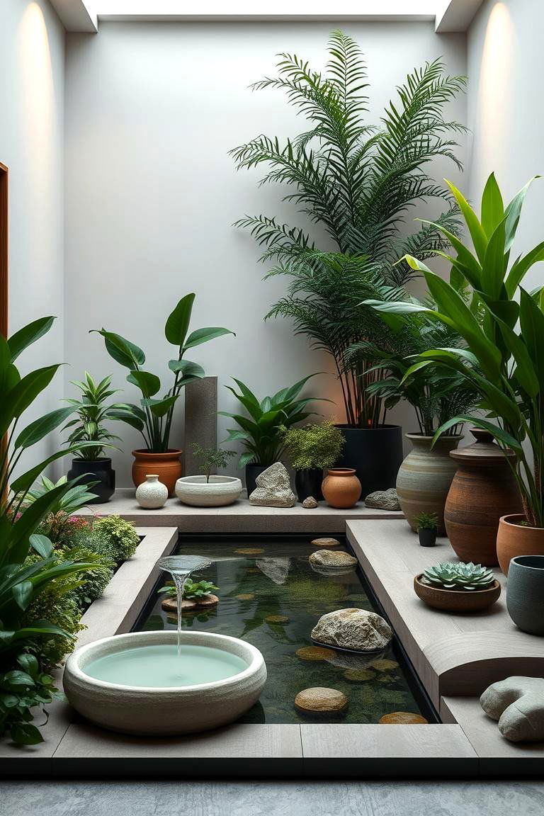 Zen Indoor Plant Retreat - 24 Indoor Greenhouse Ideas