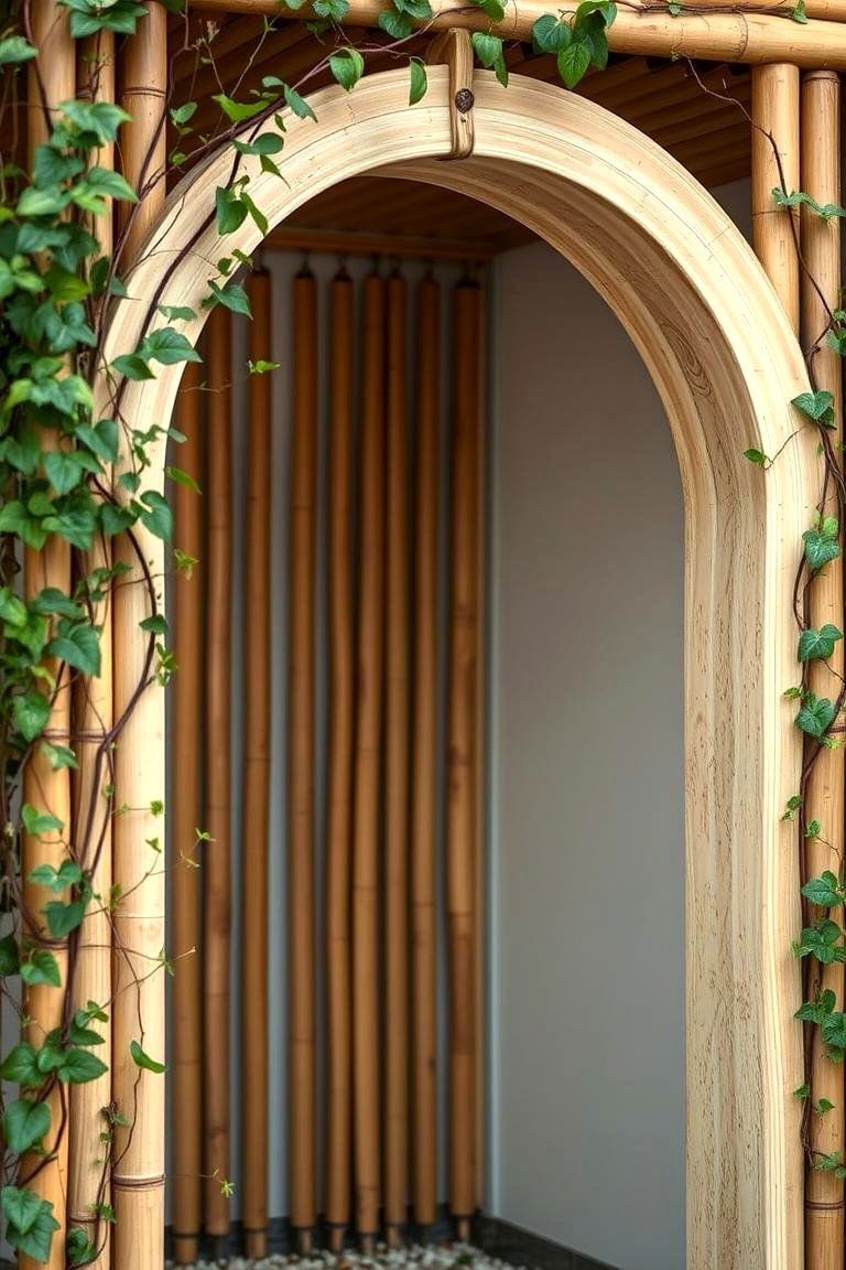 Zen Inspired Bamboo Arch - 24 Garden Arch Ideas