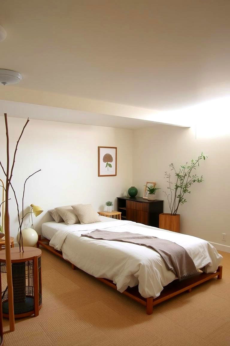 Zen Inspired Basement Bedroom - 24 Basement Bedroom Ideas