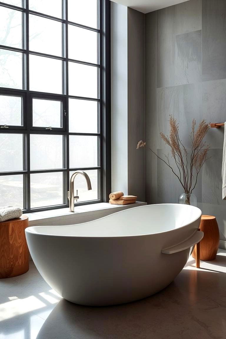 Zen Inspired Bathtub - 24 Japandi Bathroom Ideas