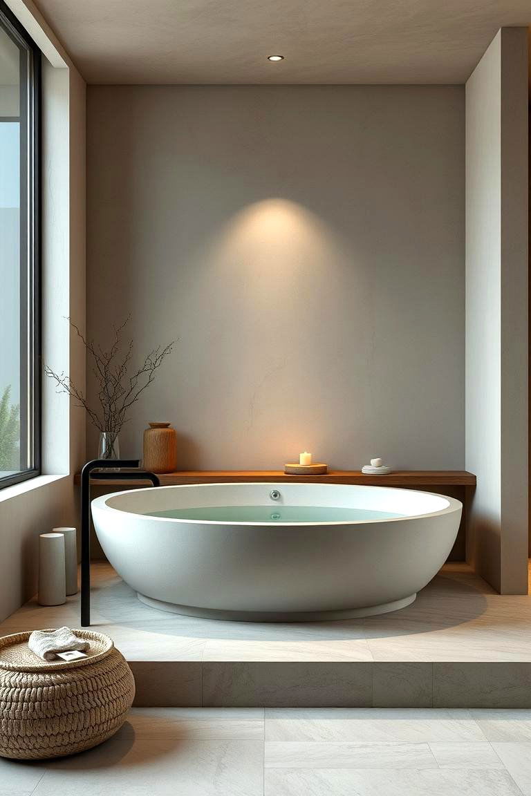 Zen Inspired Drop In Tub - 24 Drop in Tub Ideas