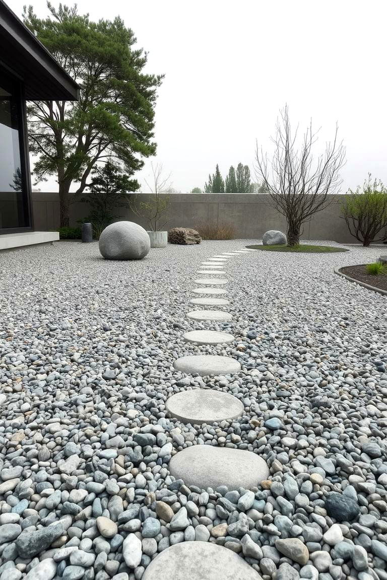 Zen Inspired Gravel Garden - 24 Front Walkway Ideas