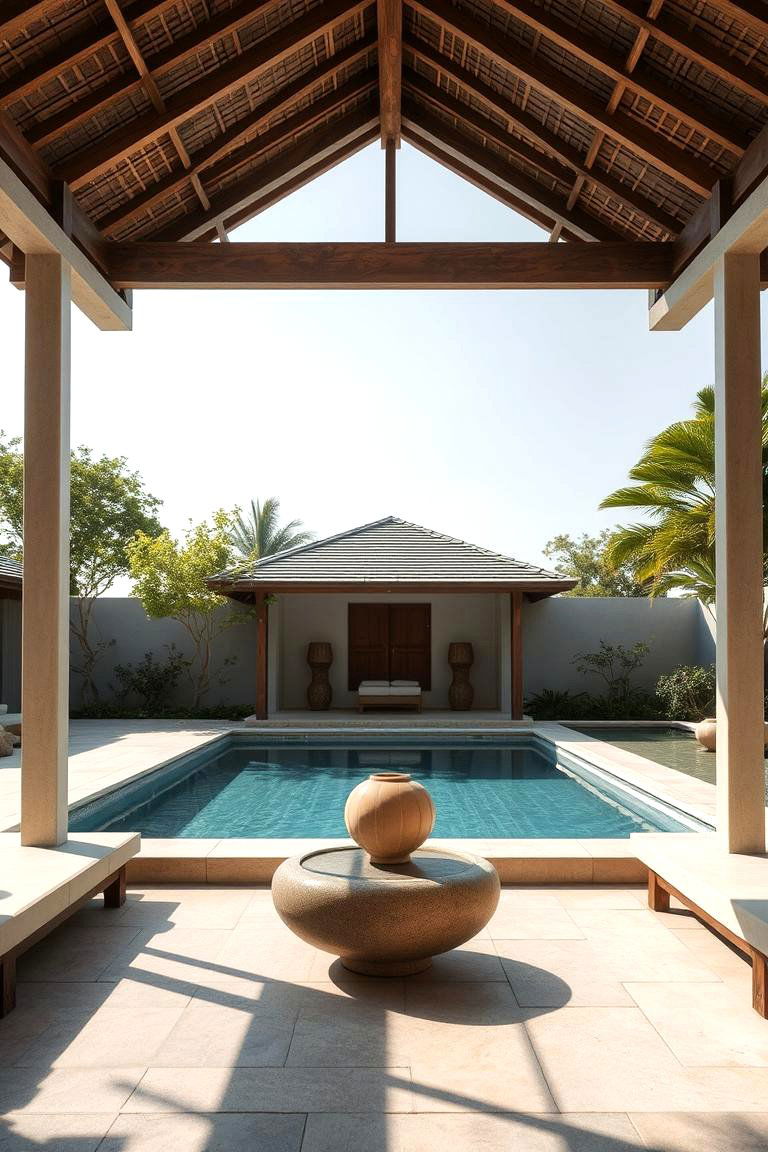 Zen Inspired Peaceful Gazebo - 24 Pool Gazebo Ideas