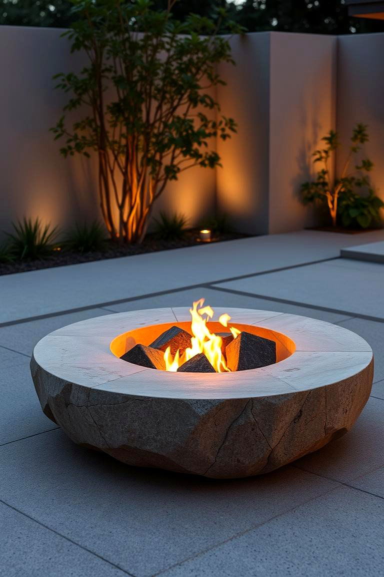 Zen Inspired Sunken Fire Pit - 24 Sunken Fire Pit Ideas