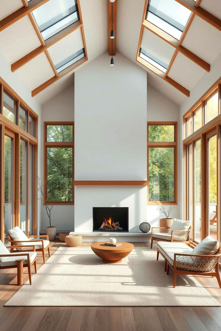 Zen Inspired Sunroom - 24 Sunroom With Fireplace Ideas