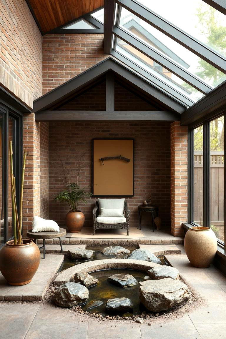 Zen Inspired Tranquility - 24 Brick Floor Sunroom Ideas