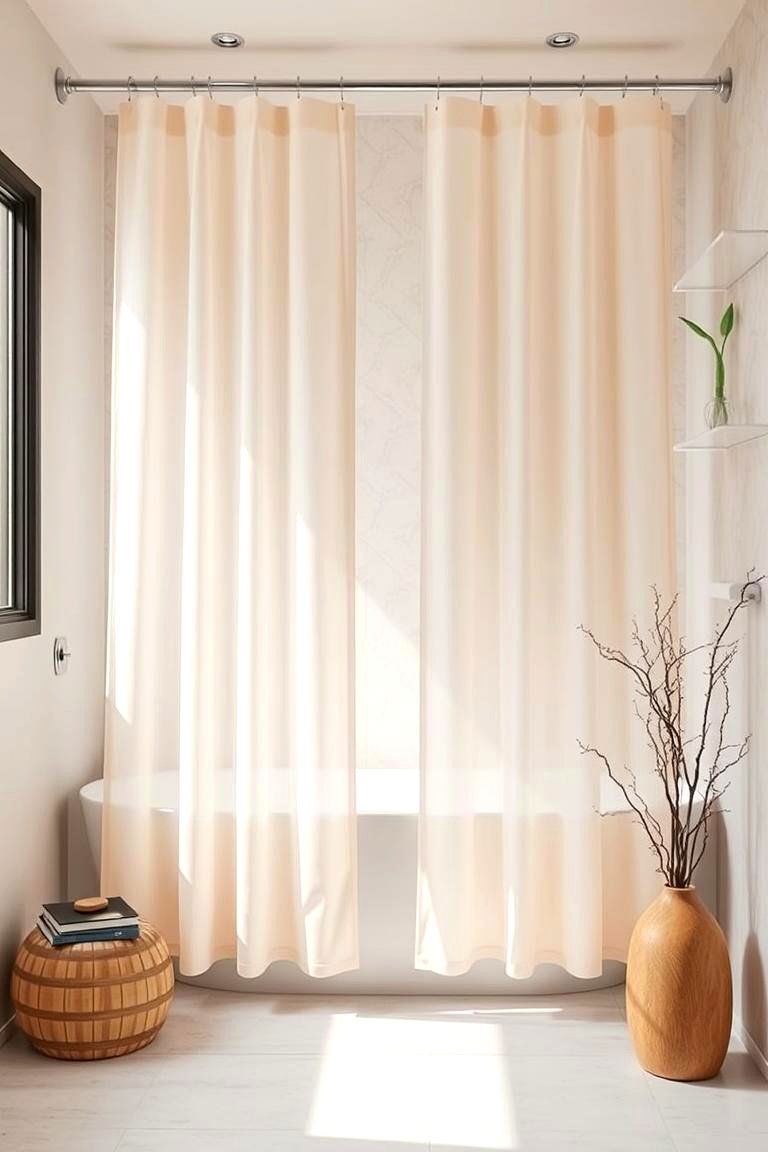 Zen Inspired Tranquility - 24 bathroom curtain ideas