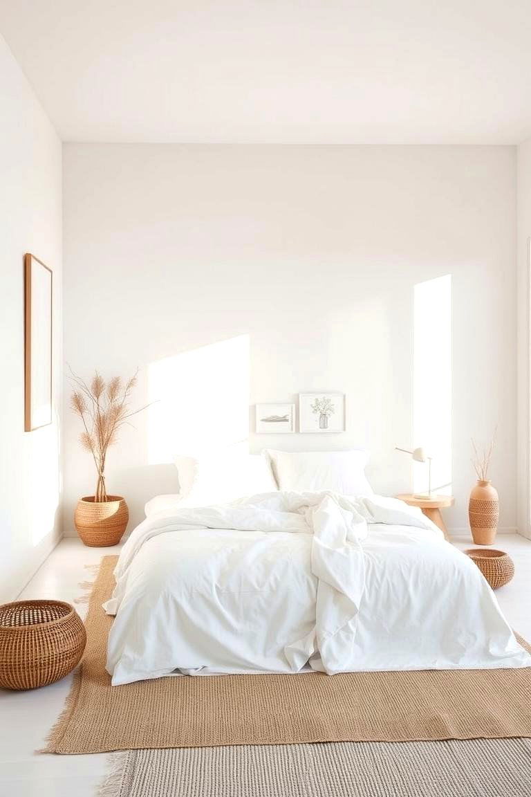 Zen Inspired White Retreat - 24 White Bedroom Ideas