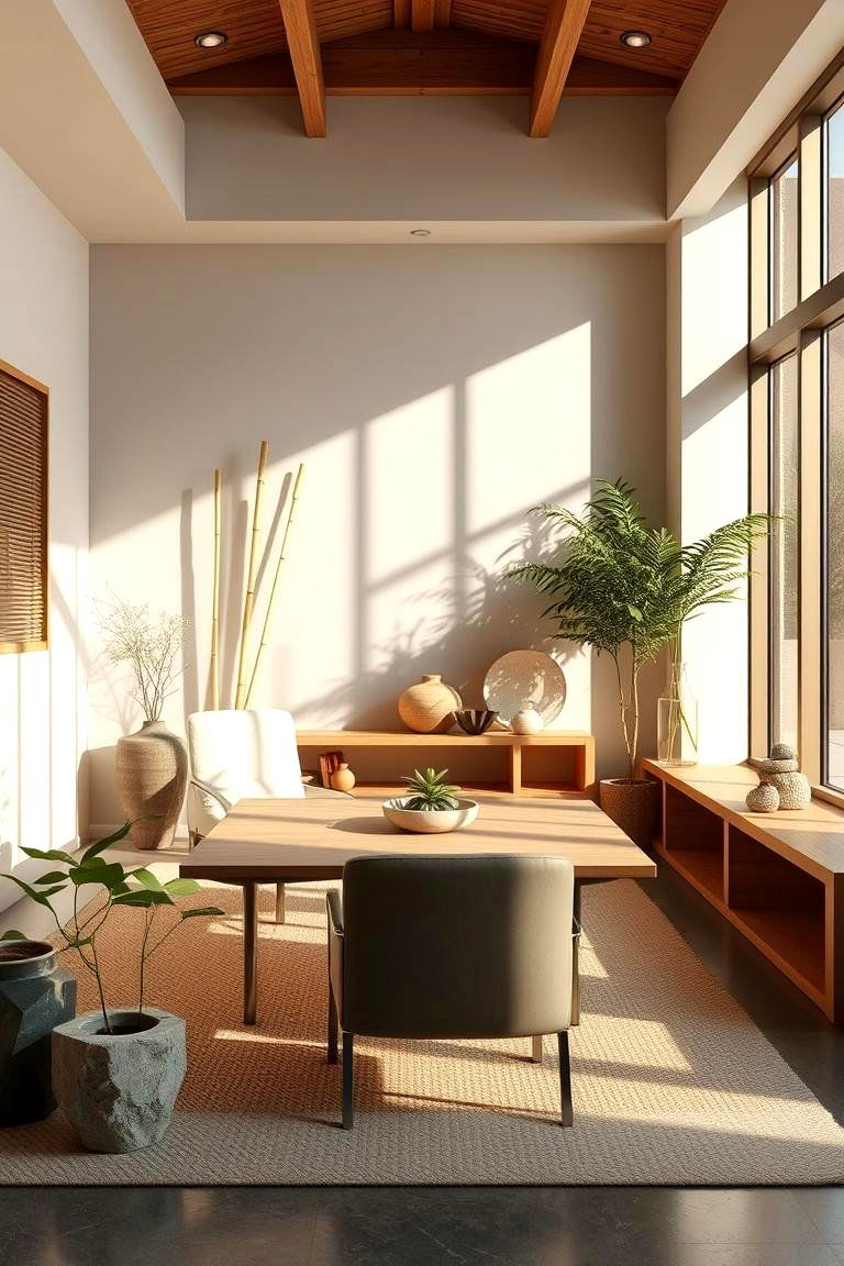 Zen Meditation Space - 24 Home Office Background Ideas