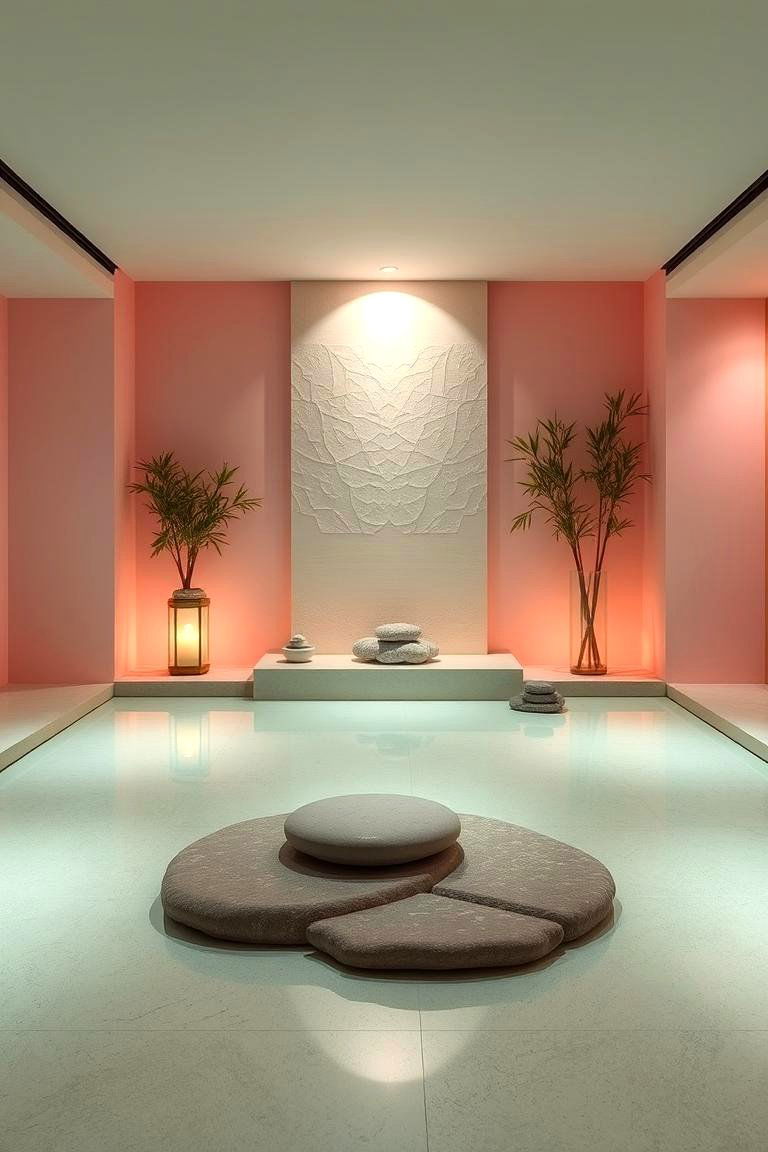 Zen Retreat - 24 Pink and Green Bathroom Design Ideas