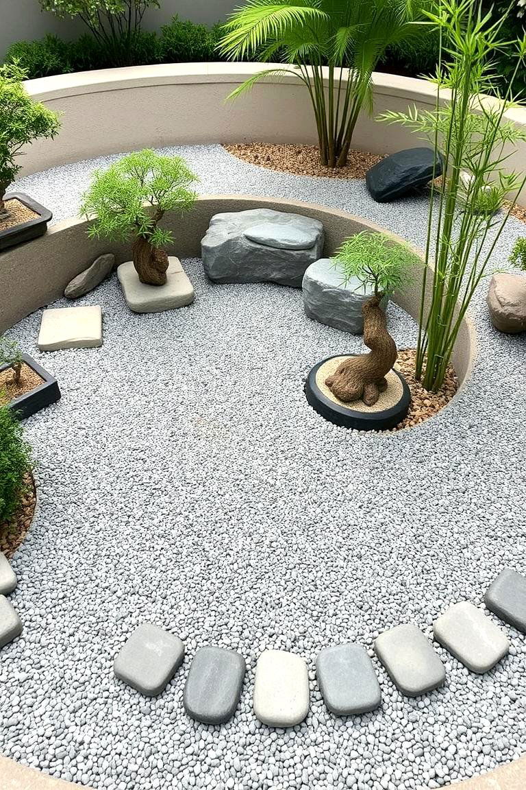 Zen Spiral Garden - 24 Spiral Garden Design Ideas