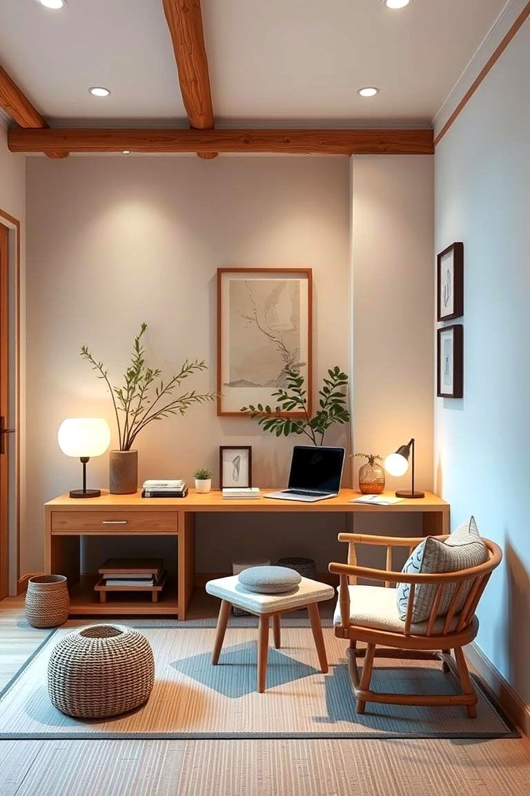 Zen inspired Study Room - 24 Study Room Ideas