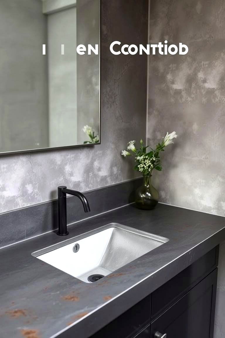 Zinc Countertops - 24 Bathroom Countertop Ideas